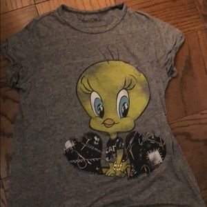 Lauren Moshi tweety burnt out shirt